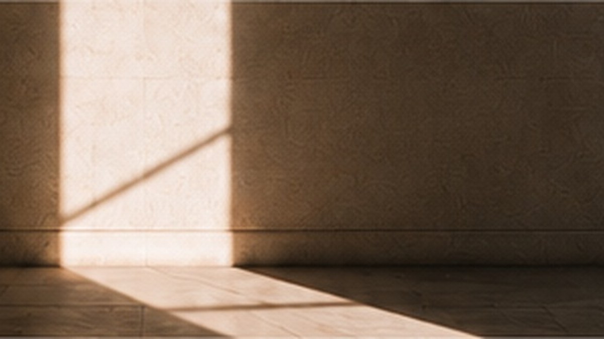 Editorial image of light and shadow across an institutional interior